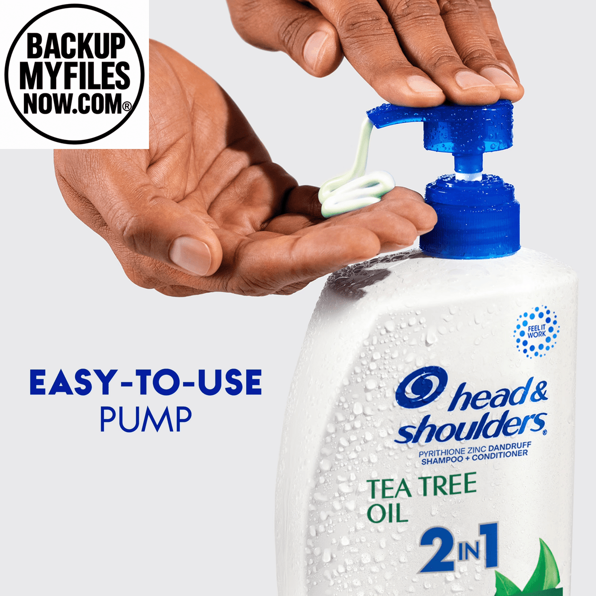 Head & Shoulders 2-in-1 Dandruff Shampoo and Conditioner with Tea Tree Oil in a 28.2 fl oz bottle, showing the product label.
