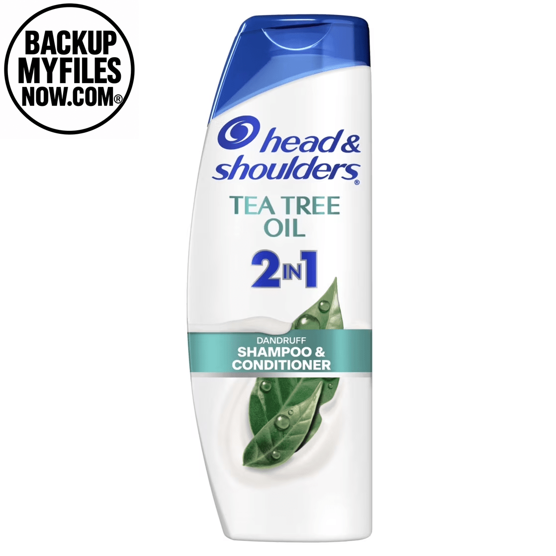 Head & Shoulders 2-in-1 dandruff shampoo and conditioner with tea tree oil in a 28.2 fl oz bottle, showing the product label.