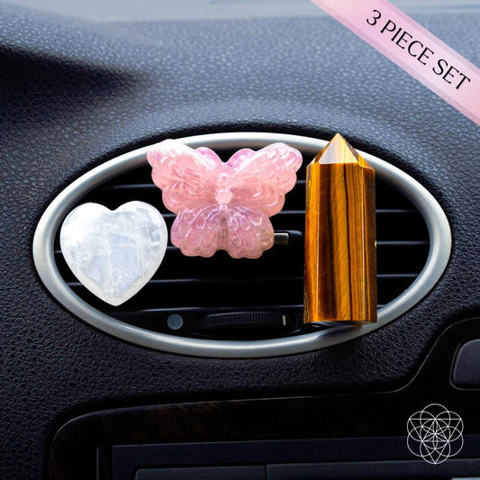 Healing Butterfly crystal car kit of safety by Conscious Items, featuring a colorful crystal set with butterfly-shaped and safety-themed elements.
