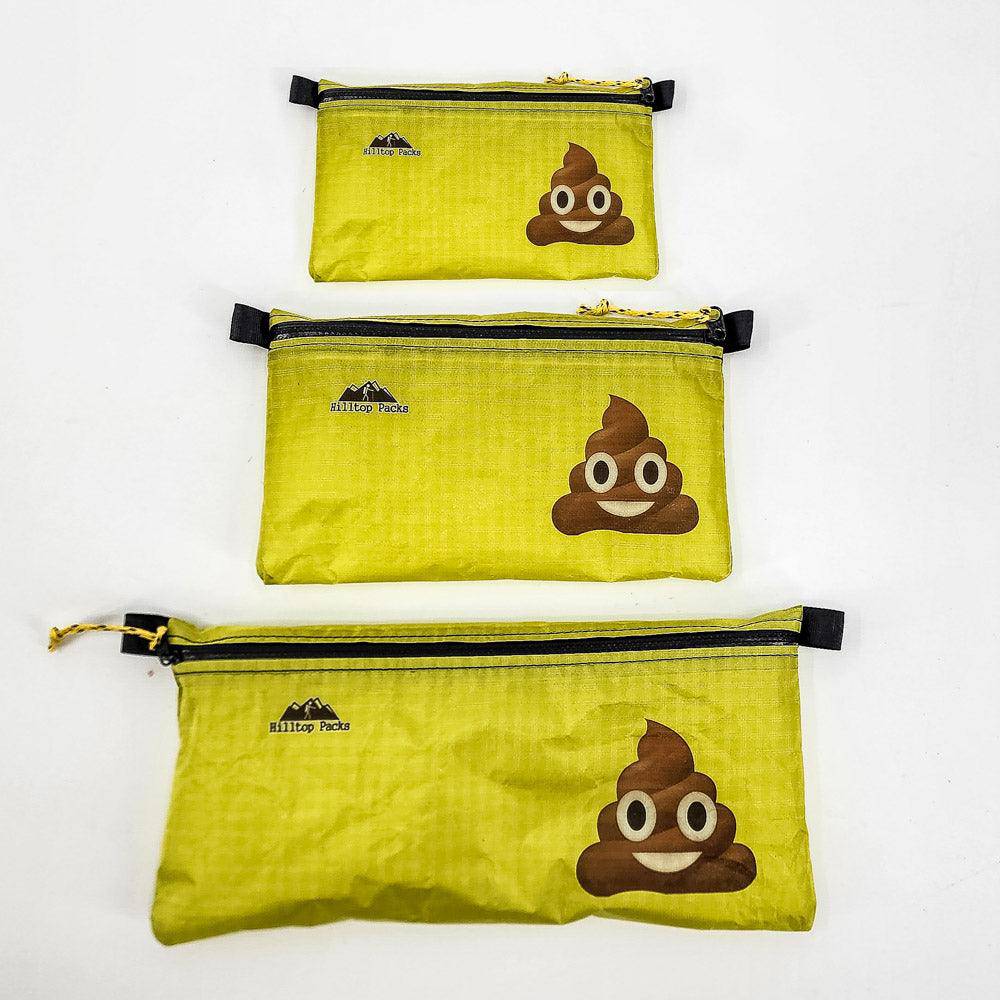 White ultralight zipper pouch organizer with classic pattern from Hilltop Packs LLC, compact and versatile for travel and storage.