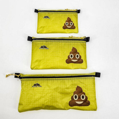 White ultralight zipper pouch organizer with classic pattern from Hilltop Packs LLC, compact and versatile for travel and storage.