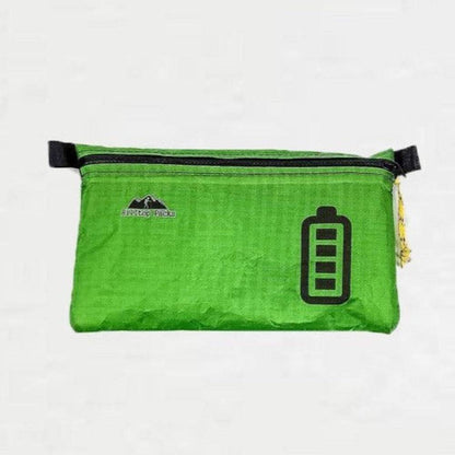 White ultralight zipper pouch organizer with classic pattern by Hilltop Packs LLC, compact and versatile storage solution.