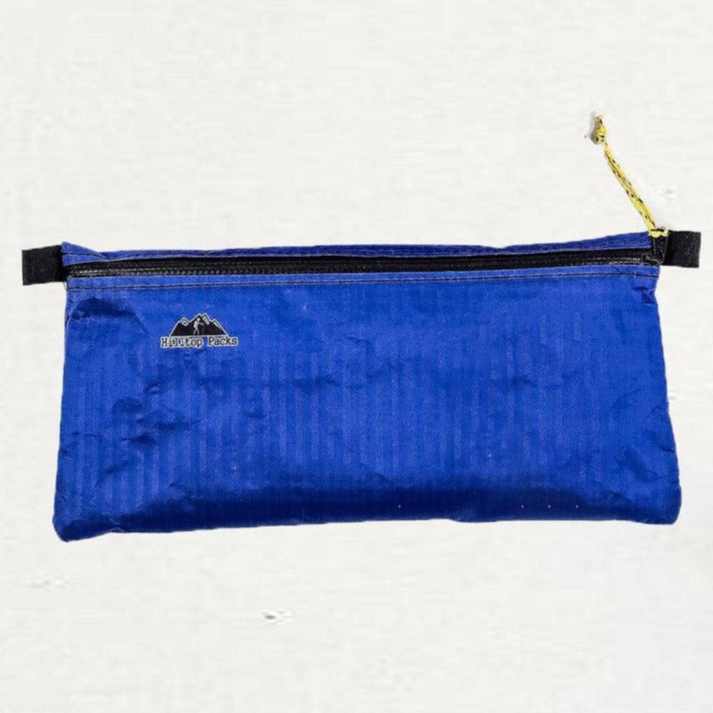 White ultralight zipper pouch organizer with classic patterns by Hilltop Packs LLC for compact storage and organization