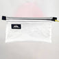 White ultralight zipper pouch organizer with classic pattern from Hilltop Packs LLC, ideal for travel and storage.