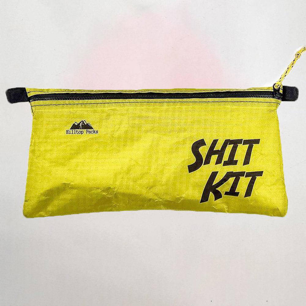 White ultralight zipper pouch organizer with classic pattern from Hilltop Packs LLC, ideal for storing small items.