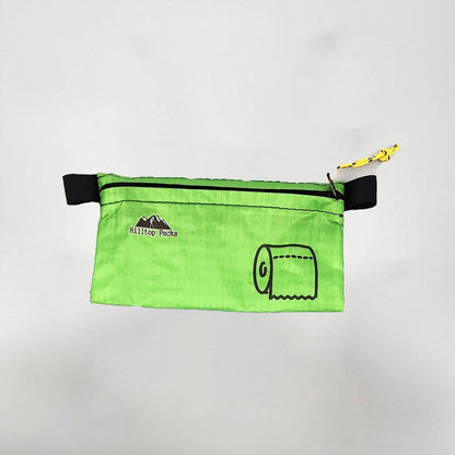 White ultralight zipper pouch organizer with classic pattern from Hilltop Packs LLC, ideal for storing small essentials.