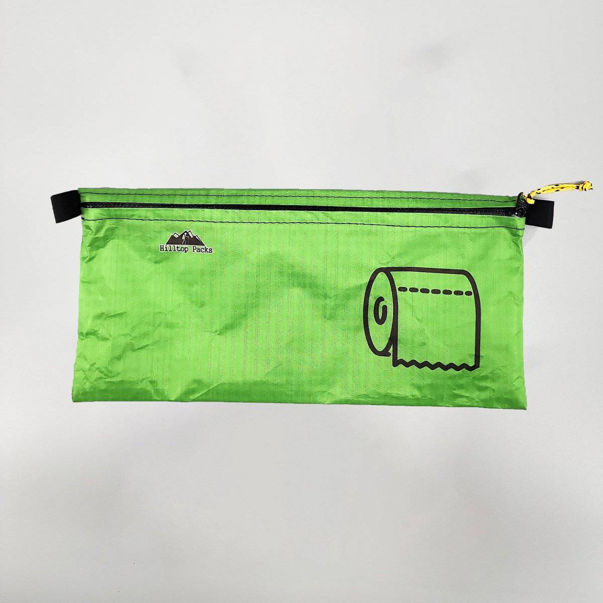 White ultralight zipper pouch organizer with classic patterns from Hilltop Packs LLC, compact and ideal for travel or daily use.