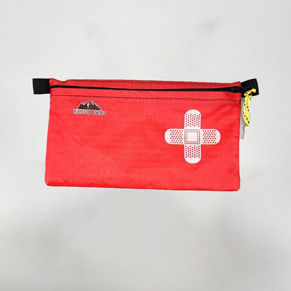 White ultralight zipper pouch organizer with classic patterns by Hilltop Packs LLC, compact and versatile storage solution.
