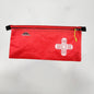White ultralight zipper pouch organizer with classic pattern design by Hilltop Packs LLC. Compact and lightweight storage solution.