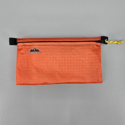 White ultralight zipper pouch organizer with classic pattern by Hilltop Packs LLC, compact and versatile storage for travel or daily use.