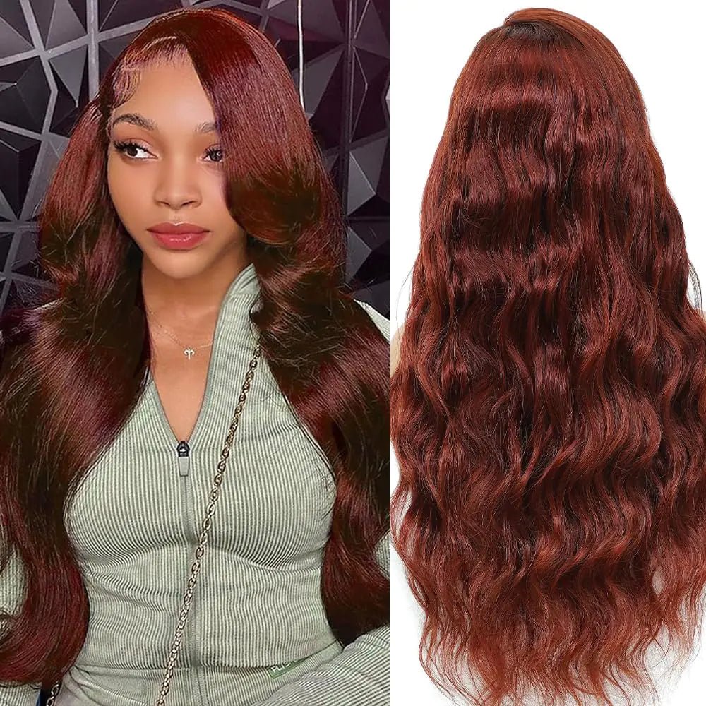 Hiyoker Reddish Brown Wig Human Hair 13x4 HD Lace Front Wigs Human Hair Pre Plucked Body Wave Reddish Brown Lace Front Wigs Human Hair Glueless Lace Frontal Human Hair Wigs 22 Inch - BACKUPMYFILESNOW