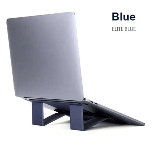 Invisible bracket for laptop elite blue PU material waterproof laptop stand