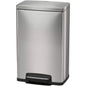 Stainless steel 13-gallon kitchen trash can with step lid from HomePacific, designed for easy waste disposal and recycling.