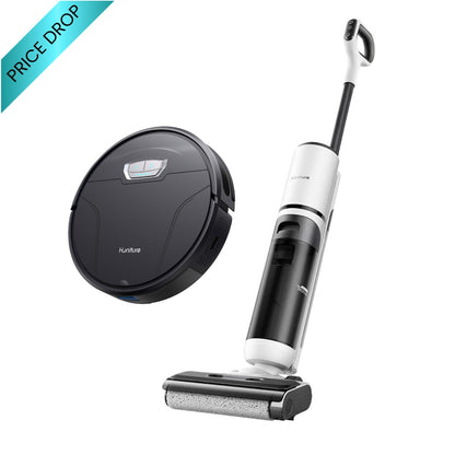 Honiture M7 Ultimate Pet Home Cleaning Bundle with hard-floor washer and G20 Pro robot vacuum for deep cleaning.