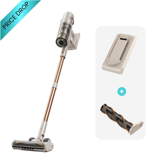 Honiture P7 Pro cordless vacuum cleaner with battery, roller brush, and cleaning accessories in the bundle.