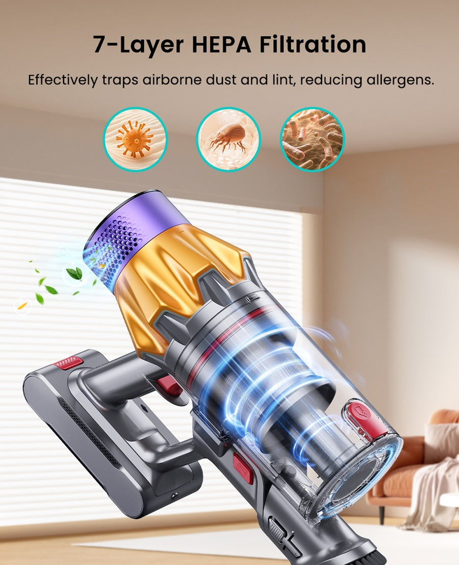 Honiture M7 Ultimate Pet Home Cleaning Bundle featuring a HEPA filtration vacuum cleaner for pet hair and dust removal.