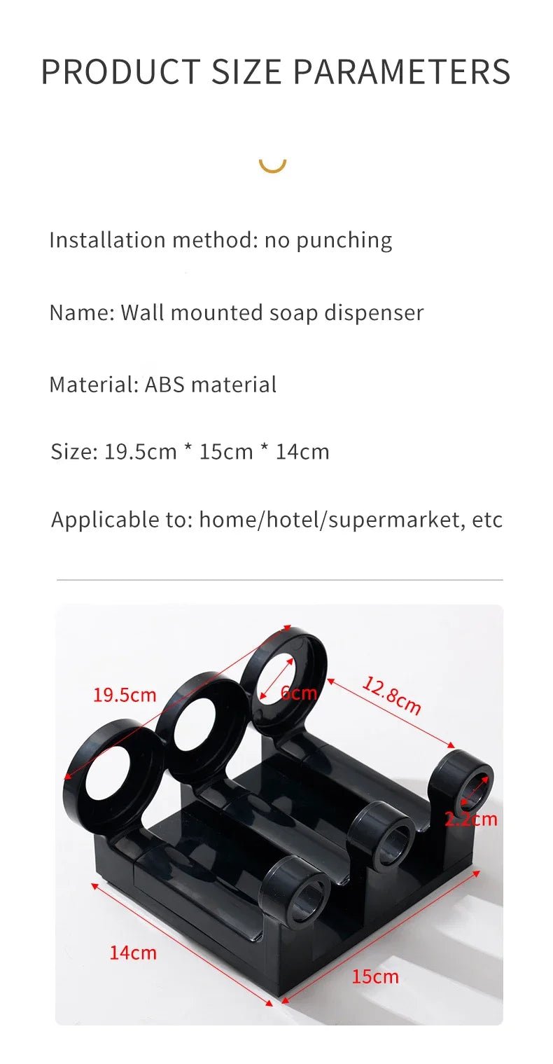 Hotel Shampoo and Shower Gel Separate Bottles Wall Mounted No Punching Hand Sanitizer Boxes Wall Mounted Manual Soap Dispensers - BACKUPMYFILESNOW
