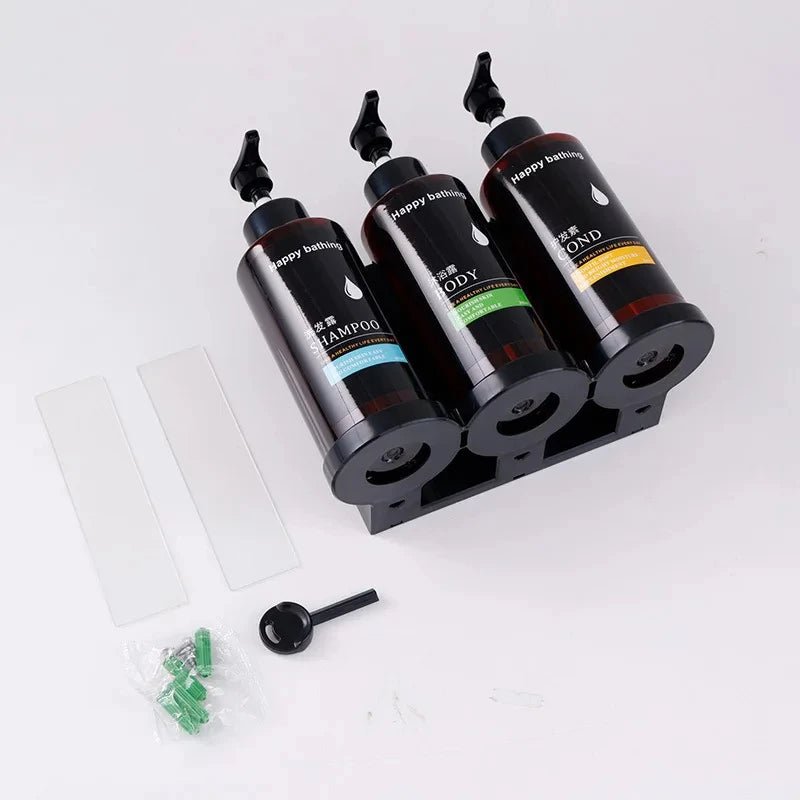 Hotel Shampoo and Shower Gel Separate Bottles Wall Mounted No Punching Hand Sanitizer Boxes Wall Mounted Manual Soap Dispensers - BACKUPMYFILESNOW