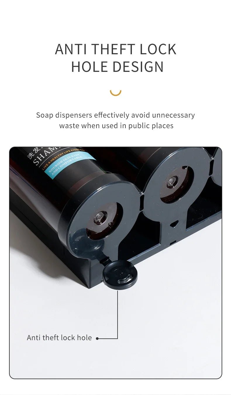 Hotel Shampoo and Shower Gel Separate Bottles Wall Mounted No Punching Hand Sanitizer Boxes Wall Mounted Manual Soap Dispensers - BACKUPMYFILESNOW