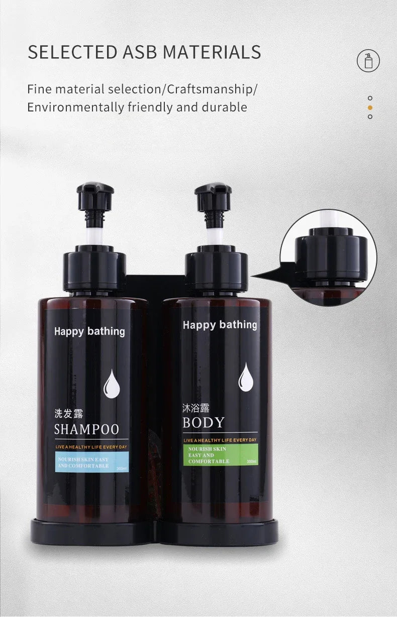 Hotel Shampoo and Shower Gel Separate Bottles Wall Mounted No Punching Hand Sanitizer Boxes Wall Mounted Manual Soap Dispensers - BACKUPMYFILESNOW