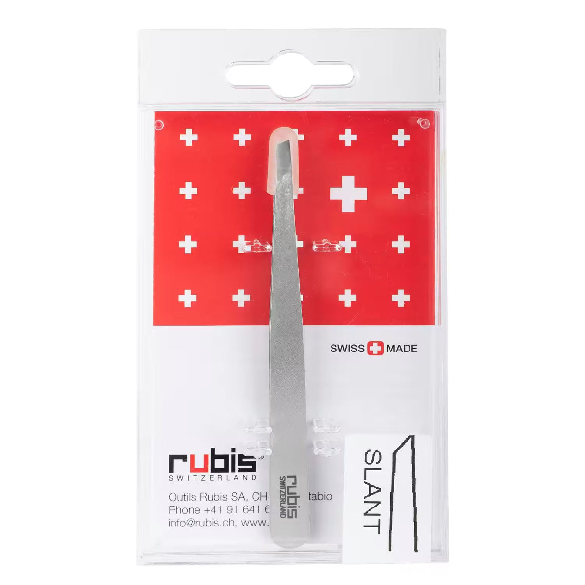 Rubis Switzerland Classic Slant Tip Tweezer