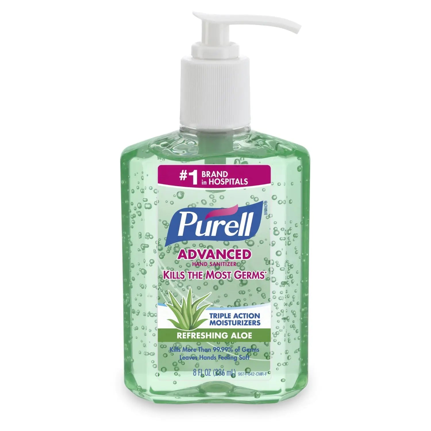 Advanced Hand Sanitizer Soothing Gel Fresh Scent with Aloe and Vitamin E 8 oz 1Each