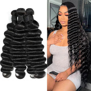 Human Hair Bundles 20 22 24 26 Inch Loose Deep Wave Bundles Human Hair 100% Unprocessed Brazilian Virgin Weave Bundles 12A 4 Bundles Human Hair Raw Bundles Human Hair Extensions Natural Color - BACKUPMYFILESNOW
