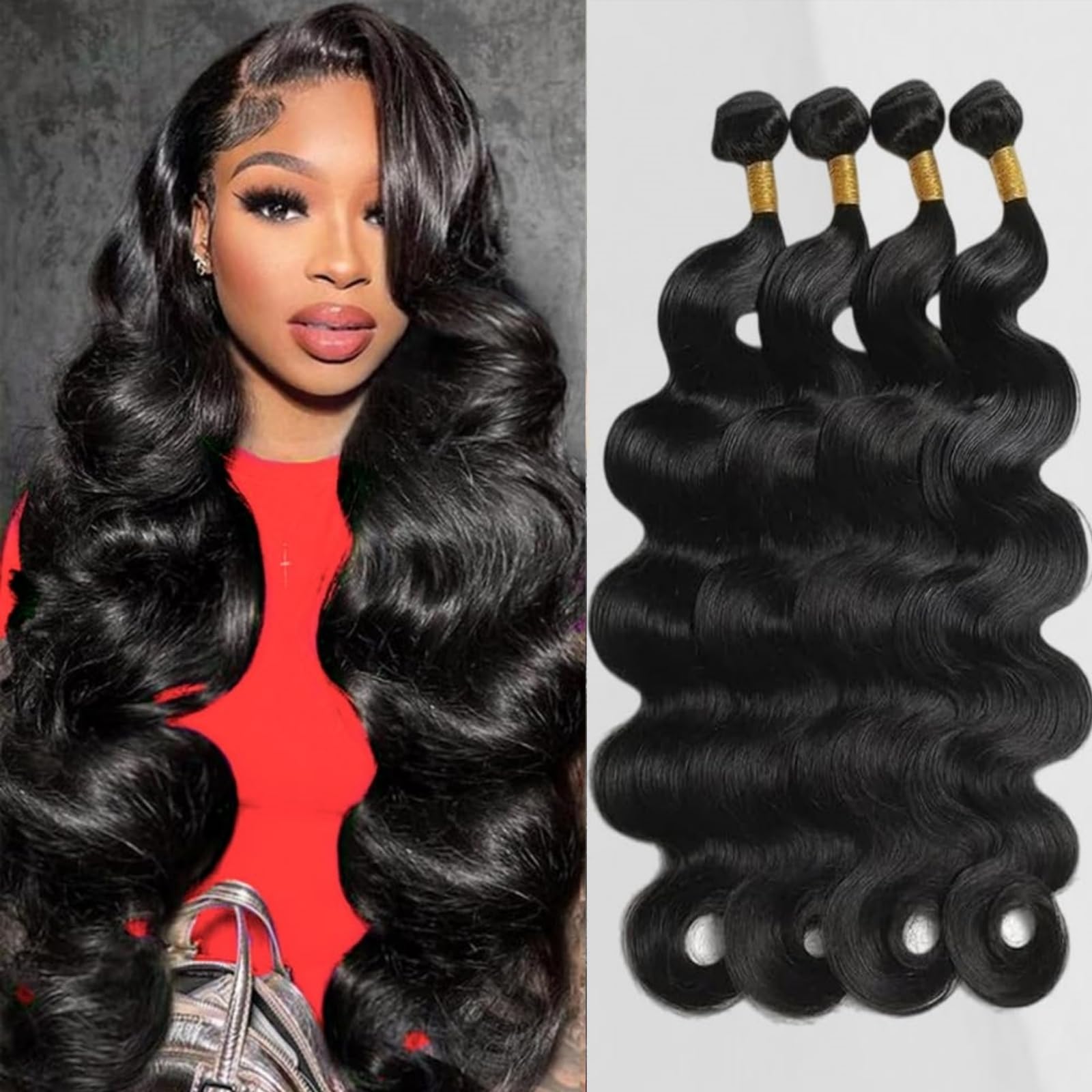 Human Hair Bundles Body Wave Bundles Human Hair 22 22 24 24 Inch 3 Bundles Human Hair 10A Grade 100% Unprocessed Brazilian Virgin Hair Body Wave 3 Bundles Human Hair Extensions Natural Color - BACKUPMYFILESNOW