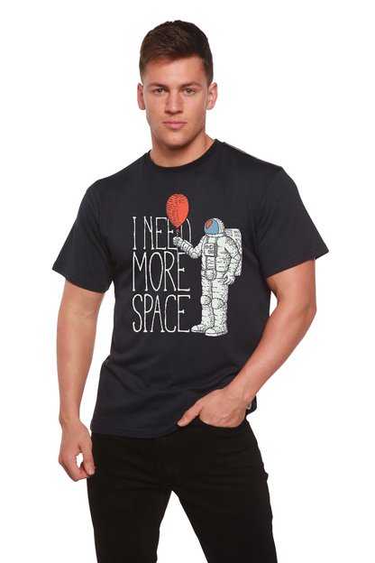 Men's printed bamboo viscose organic cotton short sleeve graphic T-shirt by Spun Bamboo, featuring a space-themed design.