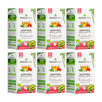 Organic Moringa Tea - Watermelon - Caffeine-Free Herbal Tea