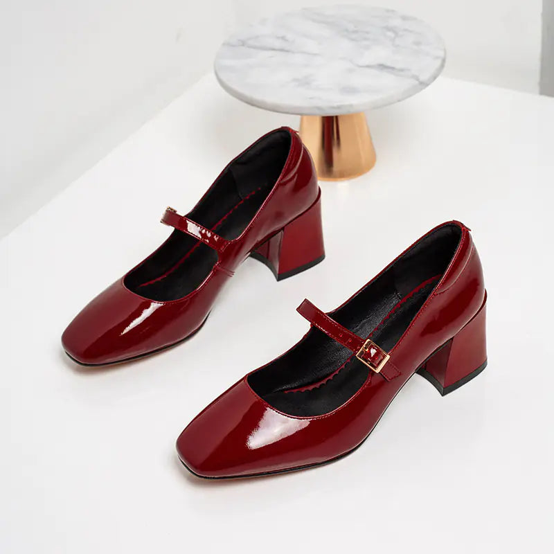 Summer 2020 Women's Patent Leather Mary Jane Heels
