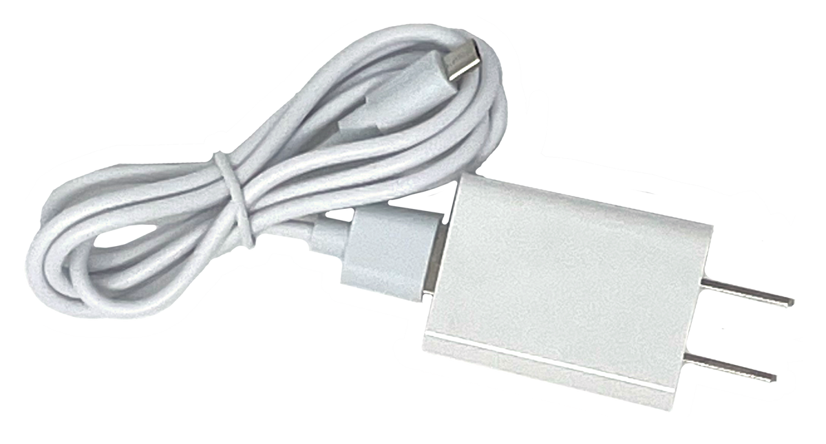 iReliev Relaxable™ Eye Massager with Heat showing the device with power adapter attached for soothing eye relief.
