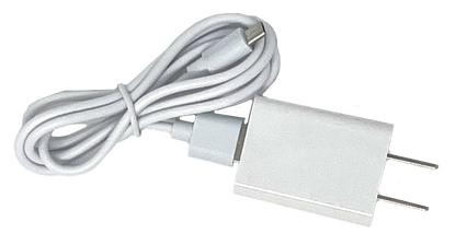 iReliev Relaxable™ Eye Massager with Heat showing the device with power adapter attached for soothing eye relief.