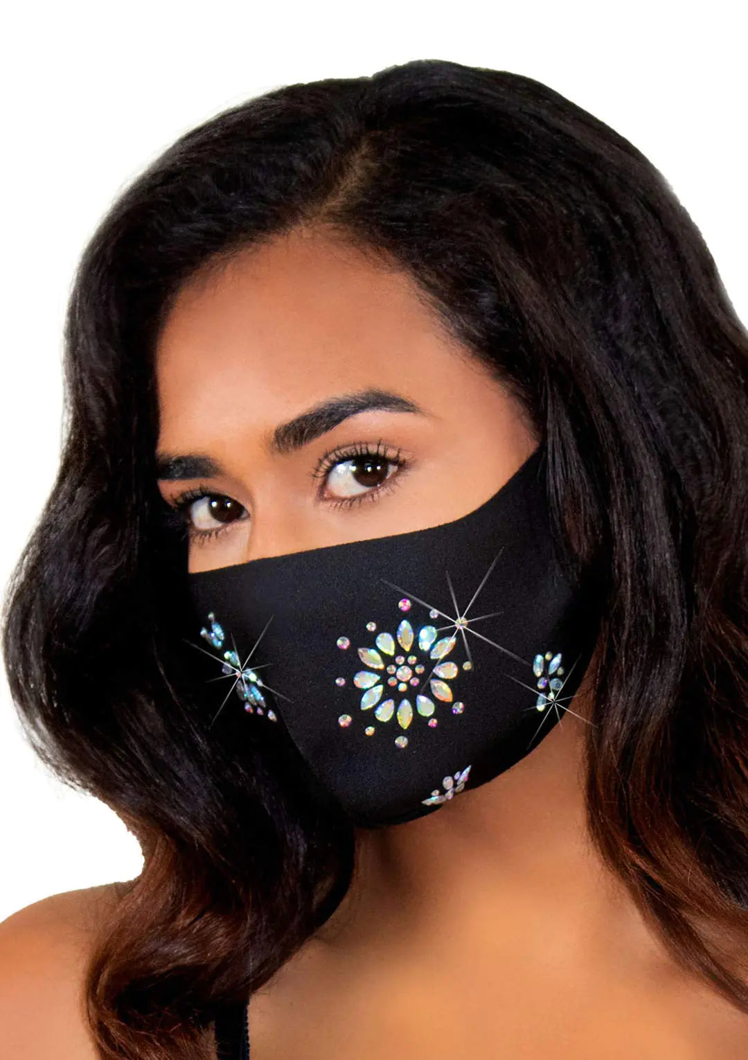 Leg Avenue Womens Rhinestone Fashionable Face Mask Fleur Black One Size US
