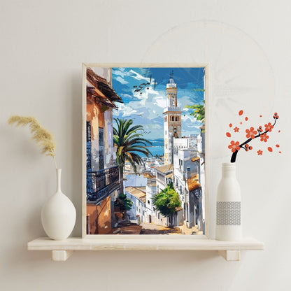 Affiche Alger | Affiche de voyage Alger| Affiche Algérie  | El Behdja