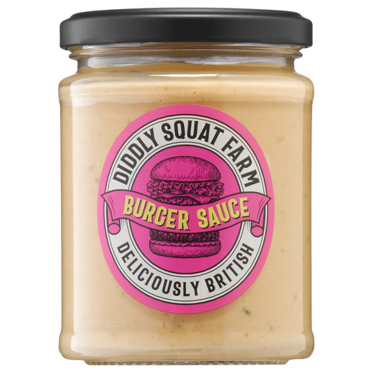 BackupMyFilesNow Diddly Squat Farm Hamburger Sauce 250g bottle with label and cap, ready for use in cooking or as a condiment.