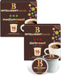 Intelligent Blends Dark Roast Coffee Pods, 100 ct, single serve, 100% Arabica, compatible with Keurig K Cups maker.