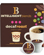 Intelligent Blends Dark Roast Coffee Pods variety pack, 50 single-serve Arabica coffee pods compatible with Keurig K Cups.