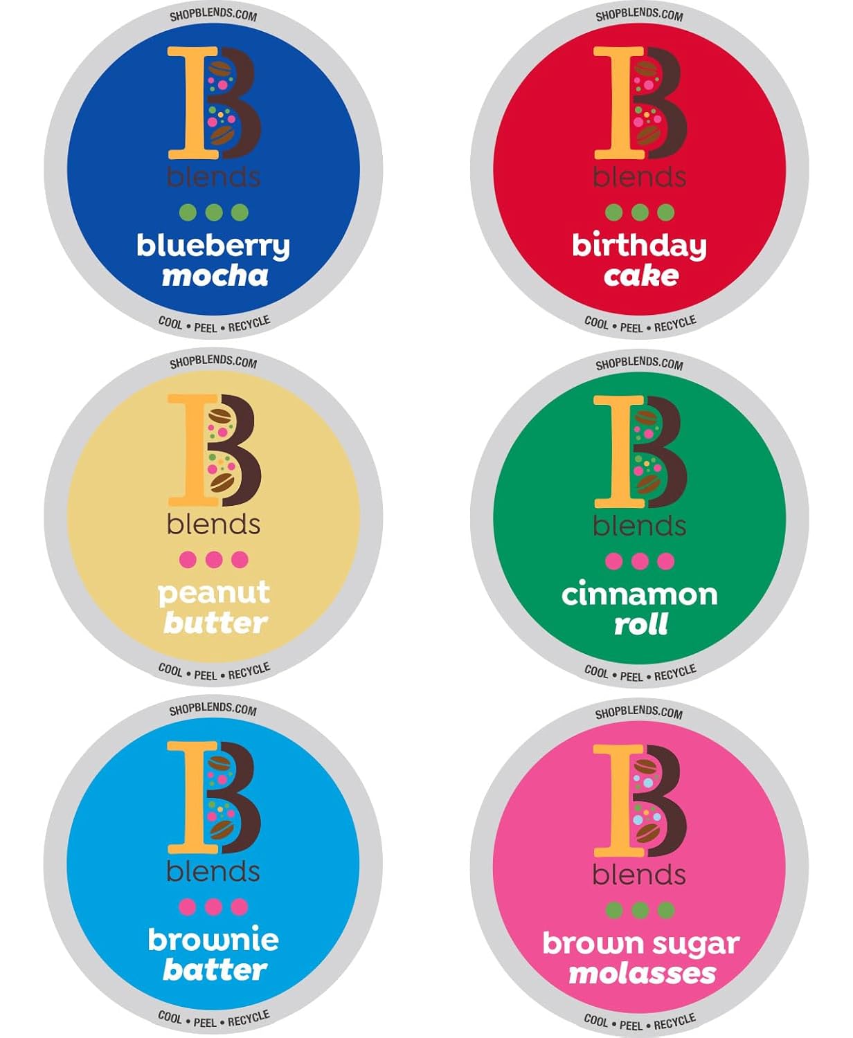 Intelligent Blends Dark Roast Coffee Pods variety pack, 50 single-serve Arabica coffee pods compatible with Keurig K Cups.