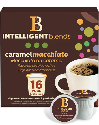 Intelligent Blends Medium Dark Roast Coffee Pods, 100 ct, single serve, 100% Arabica, compatible with Keurig K Cup coffee makers