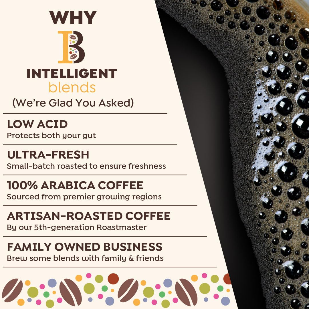 Intelligent Blends Medium Dark Roast Coffee Pods, 100 ct, single serve, 100% Arabica, compatible with Keurig K Cups machine