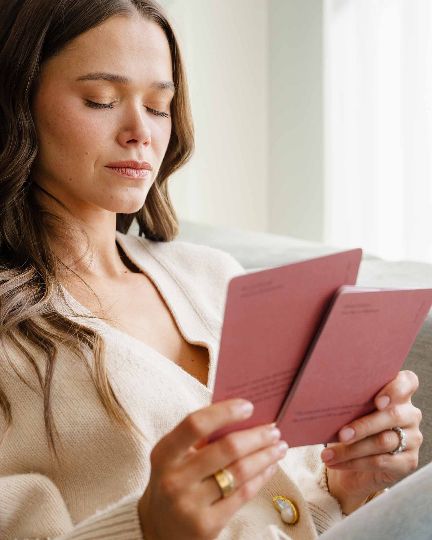Mindful affirmations card deck for women by Valeria Lipovetsky from Intelligent Change, featuring inspiring positive affirmations.