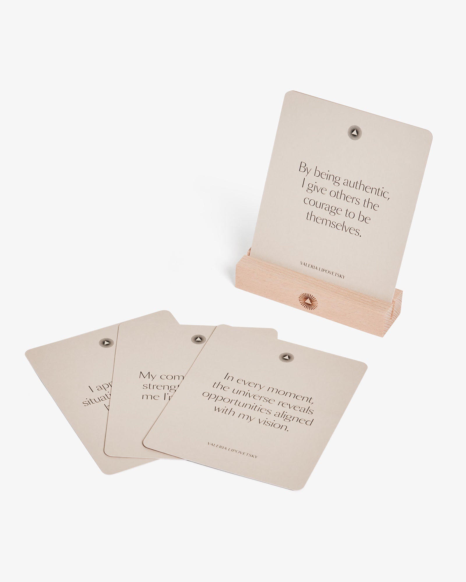 Mindful Affirmations for Women card deck by Valeria Lipovetsky from Intelligent Change, featuring inspiring positive affirmation cards.