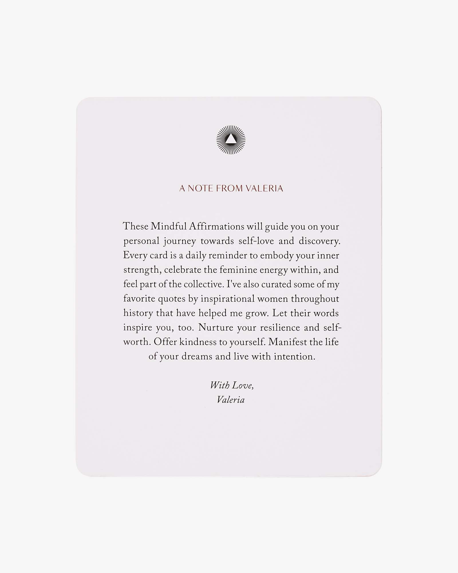 Mindful Affirmations for Women by Valeria Lipovetsky, featuring a colorful cover of the Intelligent Change mindfulness card deck.