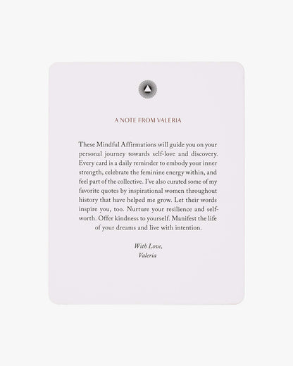 Mindful Affirmations for Women by Valeria Lipovetsky, featuring a colorful cover of the Intelligent Change mindfulness card deck.