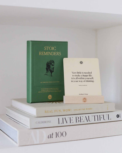 Set of Stoic Reminders Quote Cards by Intelligent Change featuring mindful affirmation cards for daily reflection and inspiration.