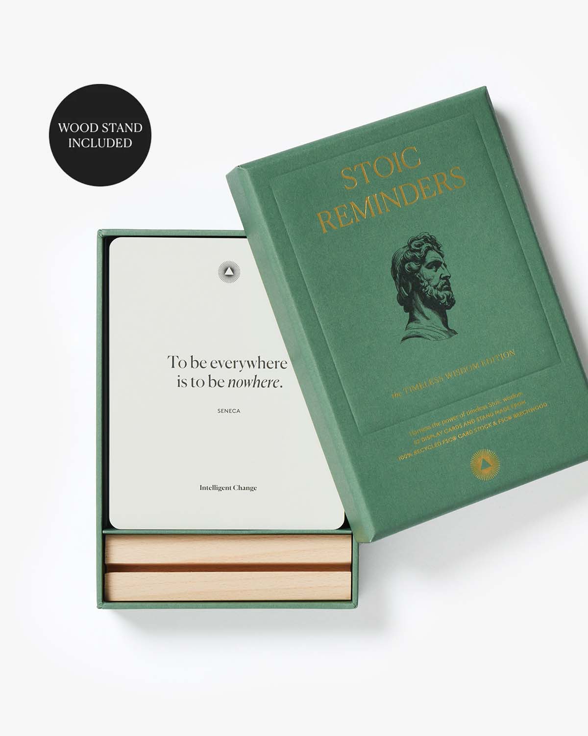 Set of Stoic Reminders Quote Cards by Intelligent Change featuring mindful affirmations on inspiring card designs.