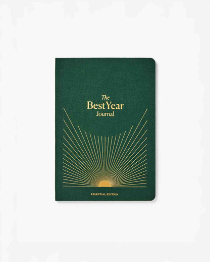 Green Best Year Journal Essential by Intelligent Change, a mindfulness journal with a sleek cover and inspiring design.