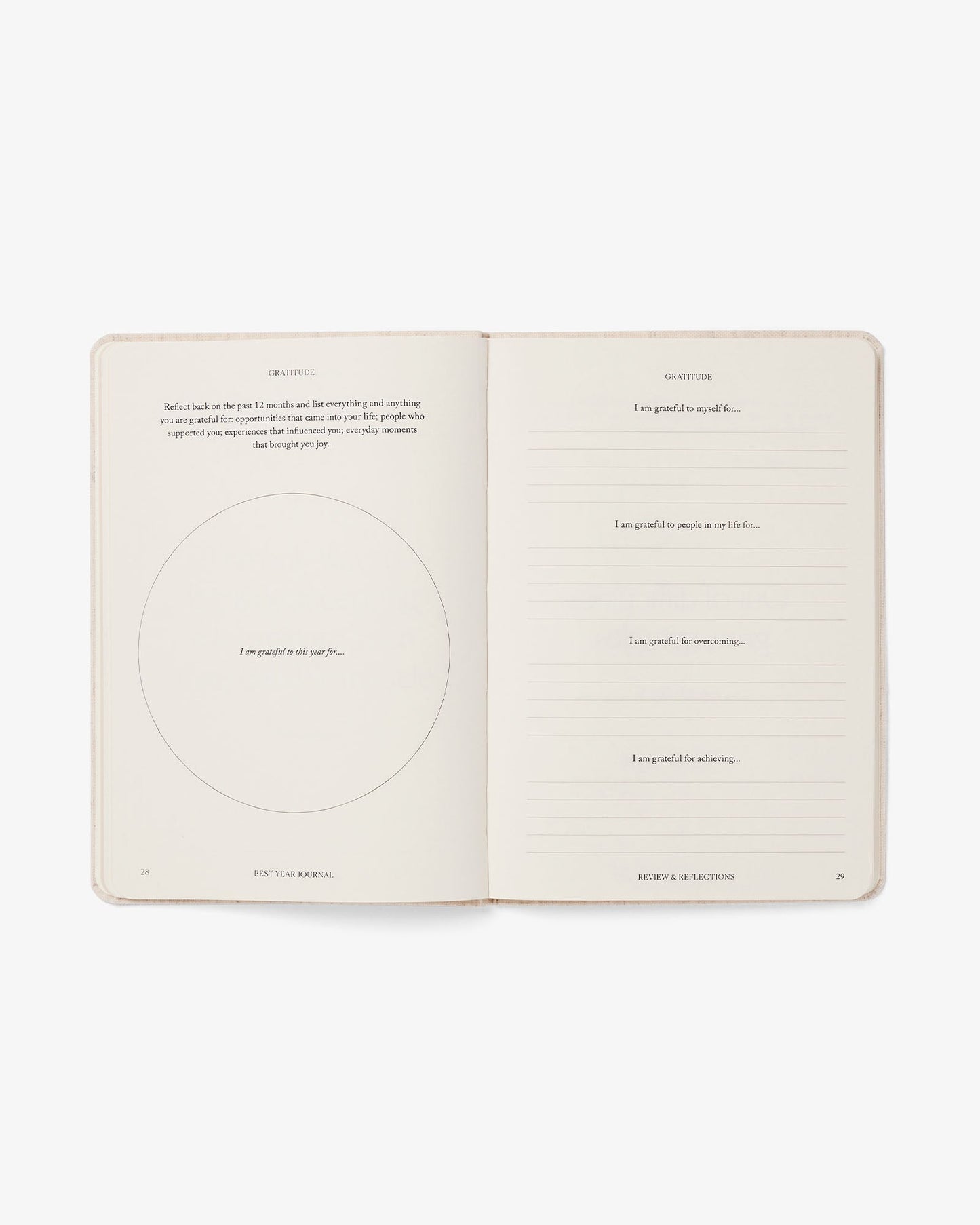 Green Best Year Journal Essential by Intelligent Change, a mindfulness journal with a clean design and motivational pages.