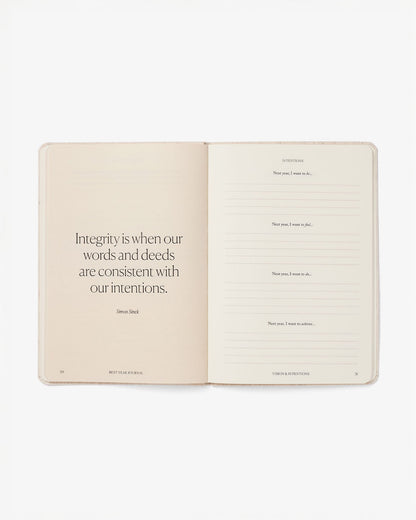 Green Best Year Journal Essential by Intelligent Change for mindfulness, with a clean, minimal cover design.